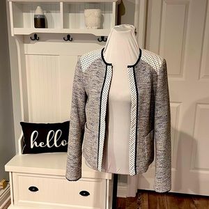 gently used Nanette Lepore blue and white blazer size 6.
